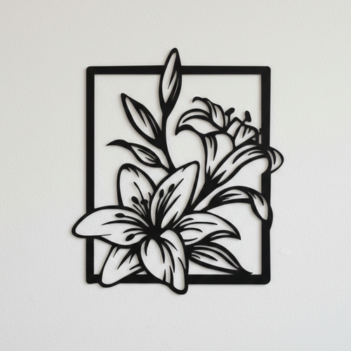 Cadre motif fleurs
